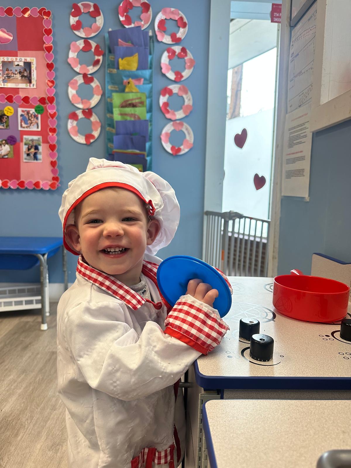 Toddler classroom activities at First Step Child Care