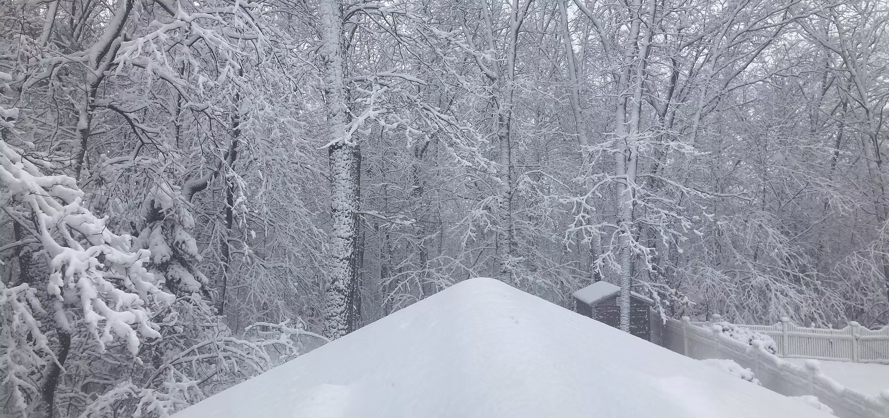 Snowy weather conditions near a childcare center
